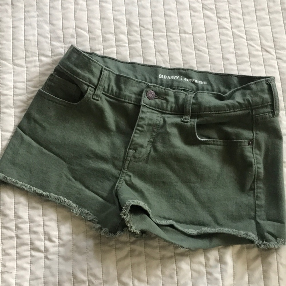 Cute olive green ON cutoff shorts